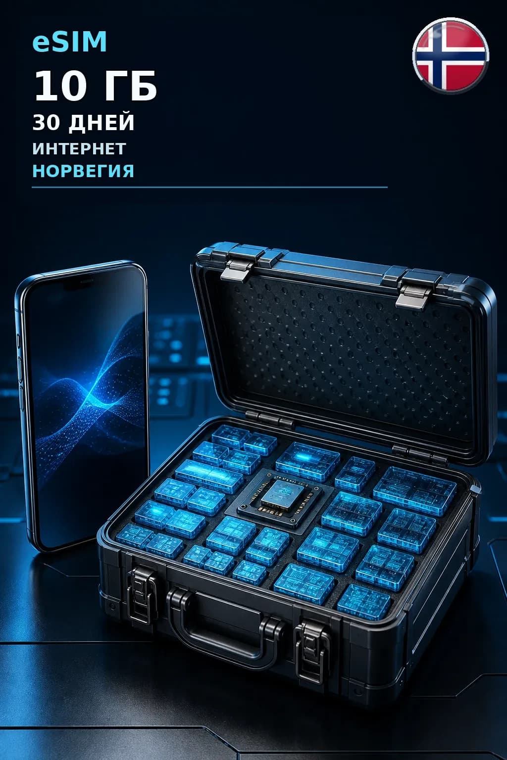eSIM Норвегия — 10 ГБ, 30 дней — интернет