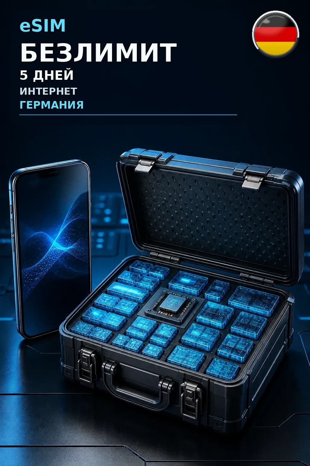 eSIM Германия — БЕЗЛИМИТ, 5 дней — интернет