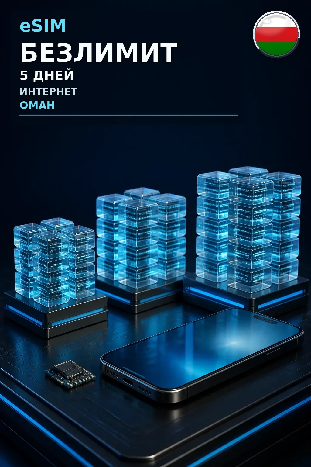 eSIM Оман — БЕЗЛИМИТ, 5 дней — интернет