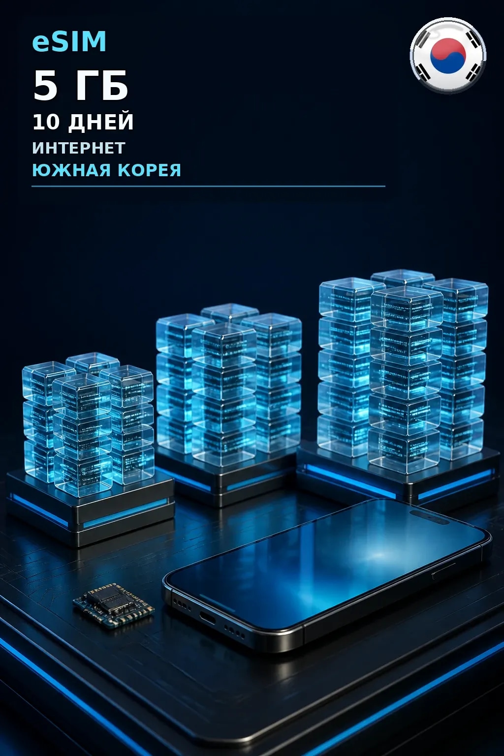 eSIM Южная Корея — 5 ГБ, 10 дней — интернет