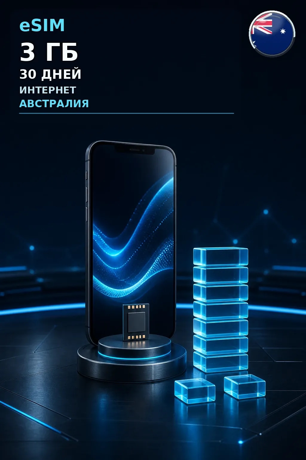 eSIM Австралия — 3 ГБ, 30 дней — интернет