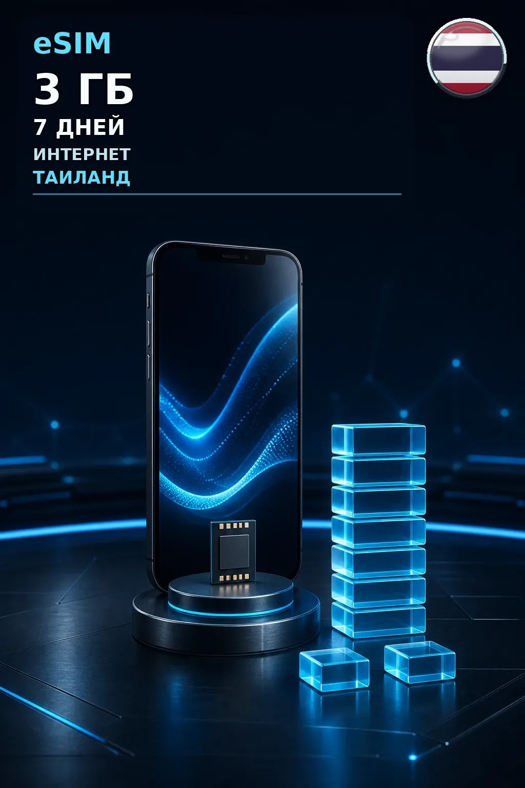 eSIM Таиланд — 3 ГБ, 7 дней — интернет