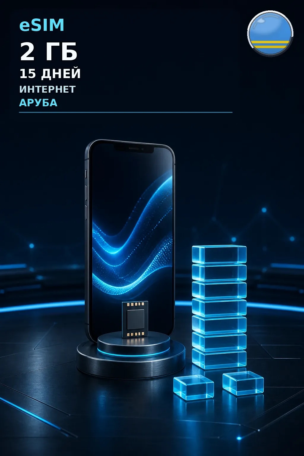 eSIM Аруба — 2 ГБ, 15 дней — интернет
