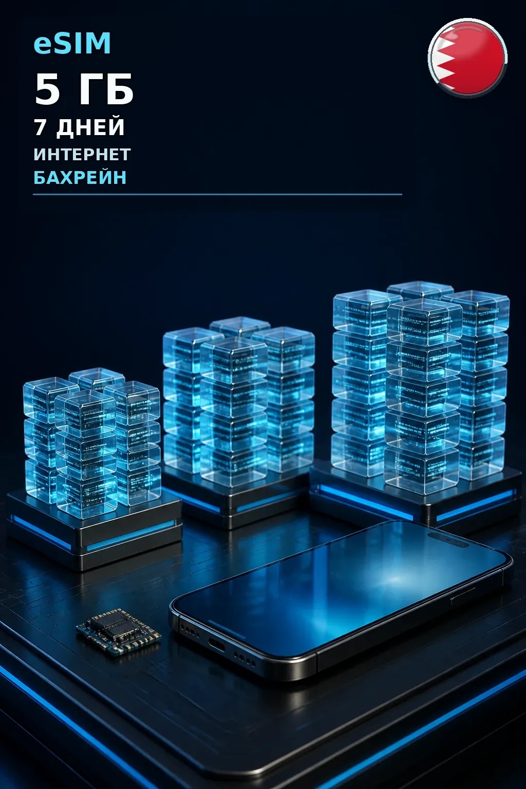 eSIM Бахрейн — 5 ГБ, 7 дней — интернет
