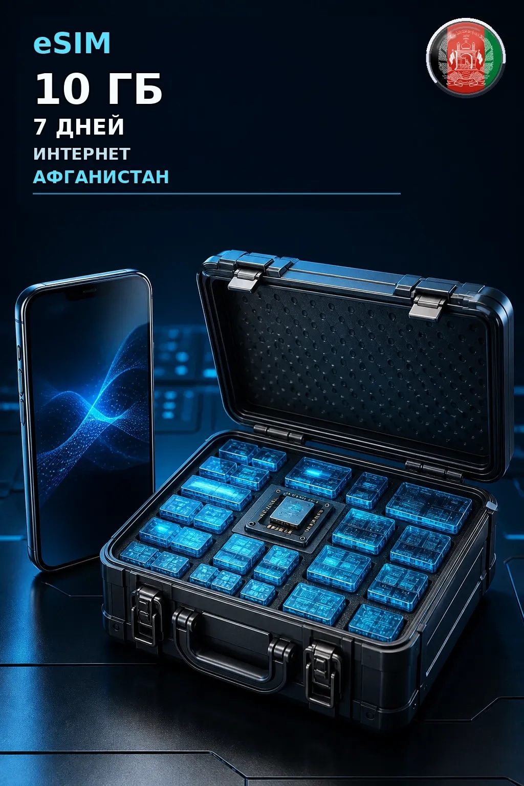 eSIM Афганистан — 10 ГБ, 7 дней — интернет